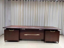 孔邱銘閣烏金實(shí)木辦公桌老板桌新款中式高端大氣老板桌董事長(cháng)總裁室大班臺 2.4米老板桌 曬單實(shí)拍圖