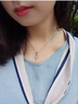 圣卡伊 S999純足銀項(xiàng)鏈女日韓女士鎖骨鏈足銀吊墜520情人節(jié)禮物送女友 項(xiàng)鏈白鉆+品牌包裝禮盒 曬單實(shí)拍圖