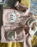 歐孕（OUYUN）兒童睡衣秋冬新款珊瑚絨男女童加厚家居服寶寶保暖套裝可外穿 萌粉兔【居家舒適 出門(mén)好看】 100cm 曬單實(shí)拍圖