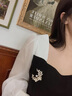 YaoYiZun月桂櫻花胸針女士胸花紀念日禮物淡水珍珠高檔胸花生日禮物情人 月桂櫻花胸針 曬單實(shí)拍圖