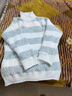 恒源祥（hengyuanxiang）少女毛衣2023新款秋冬水貂絨加絨加厚高中女生保暖內搭條紋打底衫 花藍 【半高領(lǐng)條紋】 S 【建議80-90斤】 曬單實(shí)拍圖
