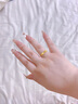 微奢妙珠 黃金可愛蝴蝶結(jié)戒指足金999在逃公主指環(huán)女款小尾戒送女朋友禮物 16號(hào)約1.3克 曬單實(shí)拍圖