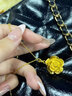 中國黃金（CHINA GOLD）玫瑰花黃金吊墜女款足金項鏈花朵掛墜七夕情人節禮物送女朋友老婆 【京速達】玫瑰花吊墜【贈銀鏈】約2.5g 曬單實(shí)拍圖