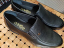 金利來(lái)（Goldlion）皮鞋男透氣男鞋商務(wù)休閑套腳頭層牛皮摔紋一腳蹬樂(lè )福鞋懶人鞋子男 四季單鞋款 38 曬單實(shí)拍圖