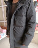南极人中老年人羽绒服男加厚款连帽老人短款外套爸爸装冬天衣服爷爷袄子 灰色 3XL(可穿140-155斤) 实拍图