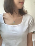 Djin常青藤銀項鏈女士輕奢楓葉吊墜鎖骨鏈女生日禮物送女友老婆 D125 綠色 常青藤項鏈 曬單實(shí)拍圖