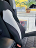 喬氏汽車(chē)腰靠護腰車(chē)用座椅腰托頭枕靠枕套裝車(chē)載秋冬季款腰枕靠腰墊 腰靠（靠墊） -黑灰 曬單實(shí)拍圖