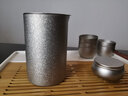德斯?jié)h菲純鈦旅行茶具雙層快客杯高檔泡茶器戶外隨身超輕便攜功夫茶具套裝 鷹嘴-（五杯）+茶葉罐【鈦晶款】 曬單實(shí)拍圖