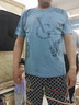 AIGNESA 男士短袖t恤男絲光棉圓領(lǐng)半袖夏季冰蠶絲體恤衫桑蠶絲上衣潮針織 VG哈青 L (170) 建議115-135斤 曬單實(shí)拍圖