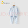 童泰婴儿衣服新生儿宝宝加厚保暖内衣套装秋冬装 蓝色丨A款 66码(3-6个月) 实拍图