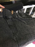 森灰大碼牛仔褲女松緊腰胖MM加絨褲子顯瘦寬松彈力200斤高腰哈倫褲 黑灰色 常規(guī) 不加絨 長(zhǎng)褲 4XL 推薦160至180斤 曬單實(shí)拍圖