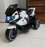 孩智乐儿童电动车摩托车可坐人三轮车男女宝宝3-4-5-6岁小孩电动车 白色双驱大电瓶+遥控 实拍图