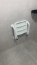 摩珂（HKMOKE）浴室折叠凳卫生间老人安全座椅防滑壁挂坐凳淋浴房带扶手洗澡凳子 可折叠浴室坐凳-带把手-白色 晒单实拍图
