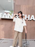 啾啾哈哈童裝女童套裝夏款新款洋氣女大童運(yùn)動(dòng)裝夏季兒童工裝褲短袖兩件套 白色 150 碼 建議身高140-150cm 曬單實(shí)拍圖