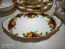ROYAL ALBERT英國皇家阿爾伯特骨瓷老鎮玫瑰餐具歐式奢華復古餐盤(pán) 25cm托盤(pán) 曬單實(shí)拍圖