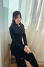愛(ài)特愛(ài)（EITIE）優(yōu)雅黑色絲絨中式盤扣修身顯瘦T恤長(zhǎng)袖上衣秋季新款C2413402 極簡(jiǎn)黑20 M 160 曬單實(shí)拍圖