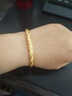 菜百首飾 黃金手鐲 足金閃亮斜紋刻面推拉手鐲 計價(jià)  HJ 黃金手鐲 約29.66g 曬單實(shí)拍圖