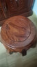 尋古紅木家具非洲花梨（學(xué)名：刺猬紫檀）圓鼓凳 實(shí)木 中式小凳子琴凳換鞋凳 矮凳 曬單實(shí)拍圖