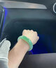 新一族緬甸翡翠玉手鐲一抹綠冰糯種手鐲處理送媽媽送老婆送女友禮物  內(nèi)徑60-61mm(適合120斤-130斤) 曬單實(shí)拍圖