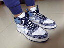 AJCV品牌男鞋高幫夏季新款大碼46透氣板鞋男士增高百搭運動(dòng)休閑鞋子男 白藍 41 曬單實(shí)拍圖