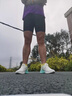 安踏男鞋運動(dòng)鞋子男款秋季皮網(wǎng)面跑步鞋舒適軟底跳繩鞋百搭休閑旅游鞋 象牙白/灰霧藍 42 曬單實(shí)拍圖