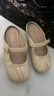 大東穆勒鞋女鞋2025春季新款甜美可愛(ài)套腳懶人拖低跟單鞋1607 米色 35 曬單實(shí)拍圖