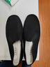 布舍元傳統布鞋男士千層底布鞋黑色棉布鞋一腳蹬平底懶人鞋老北京布鞋男 黑底布鞋7707 44 曬單實(shí)拍圖