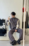 PRADA/普拉達(dá)【七夕禮物】男士PRAX 01 再生尼龍亮面皮革運(yùn)動(dòng)鞋 藍(lán)色/黑色 42 (8) 曬單實(shí)拍圖