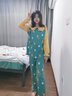 嬌銀月子服春夏純棉透氣孕婦睡衣產(chǎn)后喂奶衣產(chǎn)婦哺乳睡衣孕產(chǎn)婦家居服 孔雀藍(lán)（可愛(ài)小鴨子） M（建議100-120斤左右穿） 曬單實(shí)拍圖