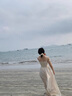 舒芳蝶（shufangdie）連衣裙女裝2024夏季新款設(shè)計(jì)感鏤空顯瘦高腰長(zhǎng)裙復(fù)古顯瘦吊帶裙子 圖片色 M 曬單實(shí)拍圖