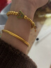 金小貅黃金手鐲古法足金999金鐲子素圈女款傳承金飾婚慶嫁娶自戴送禮 古法素圈手鐲 【金重多退少補】 56圈口 20g 曬單實(shí)拍圖