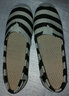 嫻妃老北京布鞋女春季新款一腳蹬懶人平底軟底單鞋透氣帆布鞋媽媽女士 黑白條紋 36 曬單實(shí)拍圖