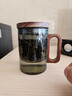 PAKCHOICE茶杯茶水分離泡茶杯男士辦公室喝茶杯玻璃茶水杯茶道杯 輕奢黑400ml【平光款】 曬單實(shí)拍圖