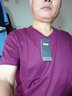 恒源祥 短袖t恤男V領(lǐng)青年男士年夏季中年男裝上衣服飾雞心領(lǐng)含桑蠶絲1 HYX-16BY2021紅色 2XL 185/100A 曬單實(shí)拍圖