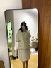 LISCN毛衣裙內(nèi)搭2023新款針織半高領(lǐng)連衣裙女秋冬加厚長(zhǎng)款氣質(zhì)打底裙子 米白色 S 曬單實(shí)拍圖