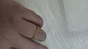 兆亮足金麻花戒指女時(shí)尚硬金工藝黃金戒指素金指環(huán)送女友生日禮物 0.4-0.5克 12圈號 曬單實(shí)拍圖