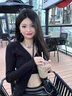 FSHE小眾設(shè)計(jì)感拉鏈上衣長袖開衫秋季2025新款外套女裝顯瘦針織衫毛衣 黑色 M[建議90-100斤] 曬單實(shí)拍圖