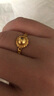 老廟黃金戒指足金貓眼活口女戒送女友送老婆七夕情人節禮物生日禮物 約2.9g 曬單實(shí)拍圖