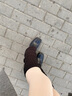 卡帝樂(lè)鱷魚(yú)（CARTELO）真皮短靴女2025早秋季新款瘦瘦單靴法式小踝靴高跟咖色女靴子休閑 黑色單里 37 (150mm) 曬單實(shí)拍圖