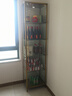 松品（SONGPIN）意式酒柜現代簡(jiǎn)約玻璃酒柜客廳靠墻家用手辦模型擺件不銹鋼展示柜 金色/單門(mén)50*40*200帶鎖帶燈 曬單實(shí)拍圖