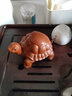 茶小邇 紫砂茶寵擺件精品可養(yǎng)創(chuàng)意烏龜茶蟲(chóng)茶玩茶桌茶臺(tái)茶盤(pán)茶具配件擺設(shè)茶漏茶濾茶葉過(guò)濾器茶隔茶水分離器 朱泥：長(zhǎng)壽龜（帶茶漏） 曬單實(shí)拍圖