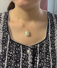 嘉達寶亞和田玉吊墜18K金鑲無(wú)事牌水滴吊墜項鏈晴水掛件女玉佩送老婆禮物 和田玉18k金吊墜送925銀鏈 曬單實(shí)拍圖