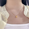中國黃金（CHINA GOLD）四葉草黃金項鏈女足金愛(ài)心吊墜教師節禮物送女老師老婆生日實(shí)用 足金幸福四葉草吊墜-贈S925鏈 曬單實(shí)拍圖