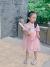 靚貝城堡漢服女童連衣裙寶寶夏季公主裙2兒童紗裙3三4四5歲女孩中國(guó)風(fēng)裙子 粉色 110 碼適合身高95-105厘米 曬單實(shí)拍圖