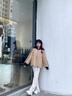 艾萊依短款羽絨服女士新款冬季時尚拼接針織翻領(lǐng)軟糯外套運動短裝 松果棕 S 155【建議80-110斤】 曬單實拍圖