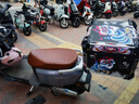 星騎俠星騎俠適pcx160尾箱LEAD新大洲本田NS125LA摩托車(chē)NS110LQ后備箱DT 55升萬(wàn)事如意+靠+不銹鋼 曬單實(shí)拍圖