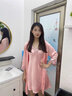 俊俊穗迪美睡衣女夏季薄款性感冰絲春秋睡袍兩件套裝仿真絲綢吊帶睡裙高級(jí)感 CX-925夕陽(yáng)紅（睡裙+睡袍） XL (115斤-125斤) 曬單實(shí)拍圖