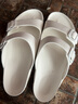 BIRKENSTOCK勃肯德國進口男女款EVA時尚外穿Arizona雙扣沙灘拖鞋 白色常規(guī)版129441 44 曬單實拍圖