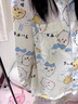 嘉綢可愛chiikawa小八睡衣女春秋季長袖長褲學(xué)生卡通烏薩奇家居服套裝 9232  chiikawa杏色 L 95-115斤 曬單實拍圖