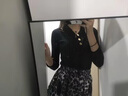 半繪秋冬針織大碼新款韓版修身毛衣女長(zhǎng)袖內(nèi)搭針織衫打底衫薄款上衣 黑色 S 【建議75斤90斤】 曬單實(shí)拍圖